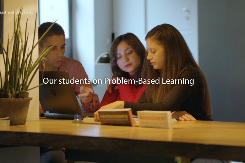 Three students studying together